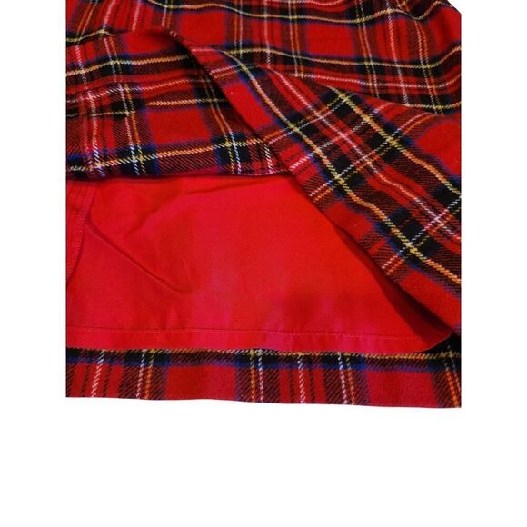 J. Crew Factory Red Wool Blend Tartan Plaid A-Line Mini Skirt Preppy | 14 NWT - Picture 9 of 16